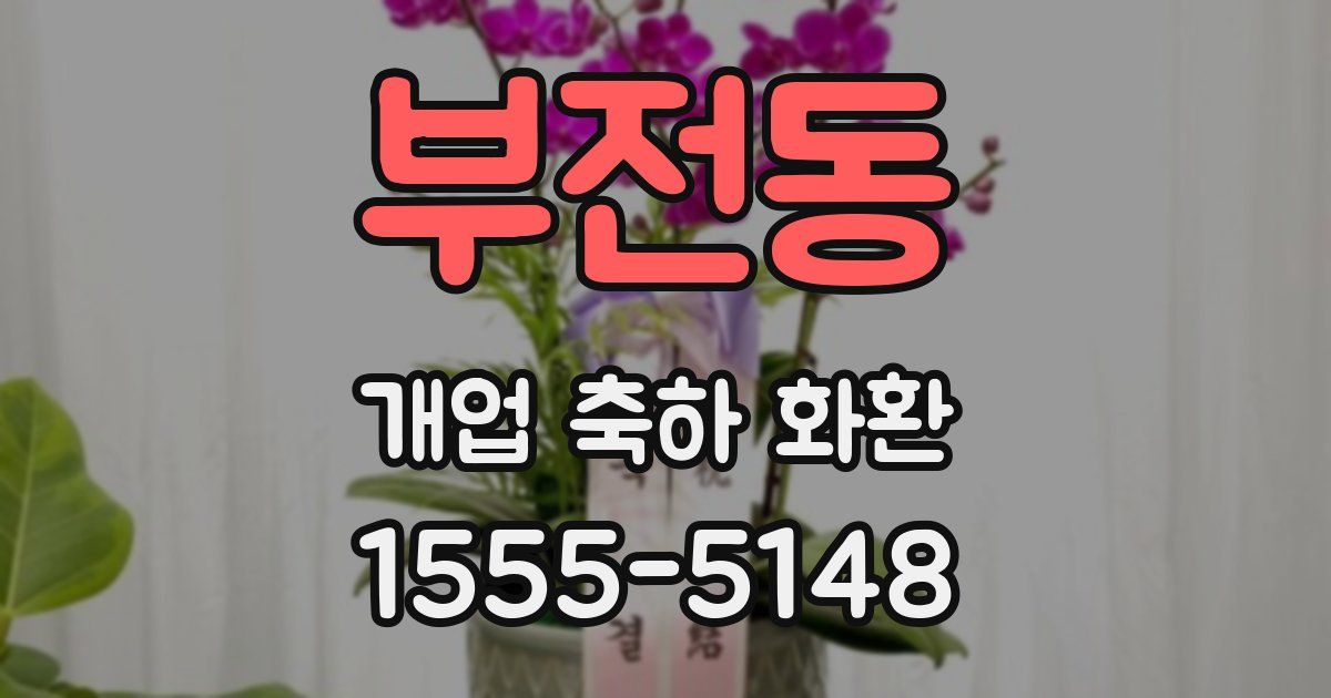 부전동 개업 축하 화환