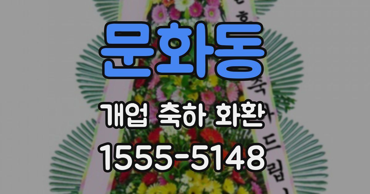 문화동 개업 축하 화환