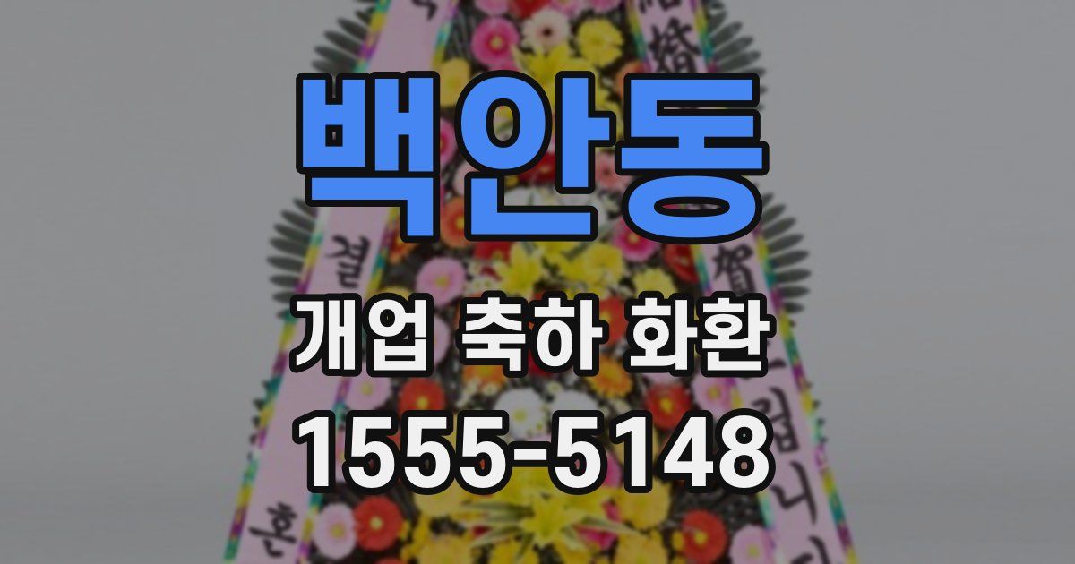 백안동 개업 축하 화환
