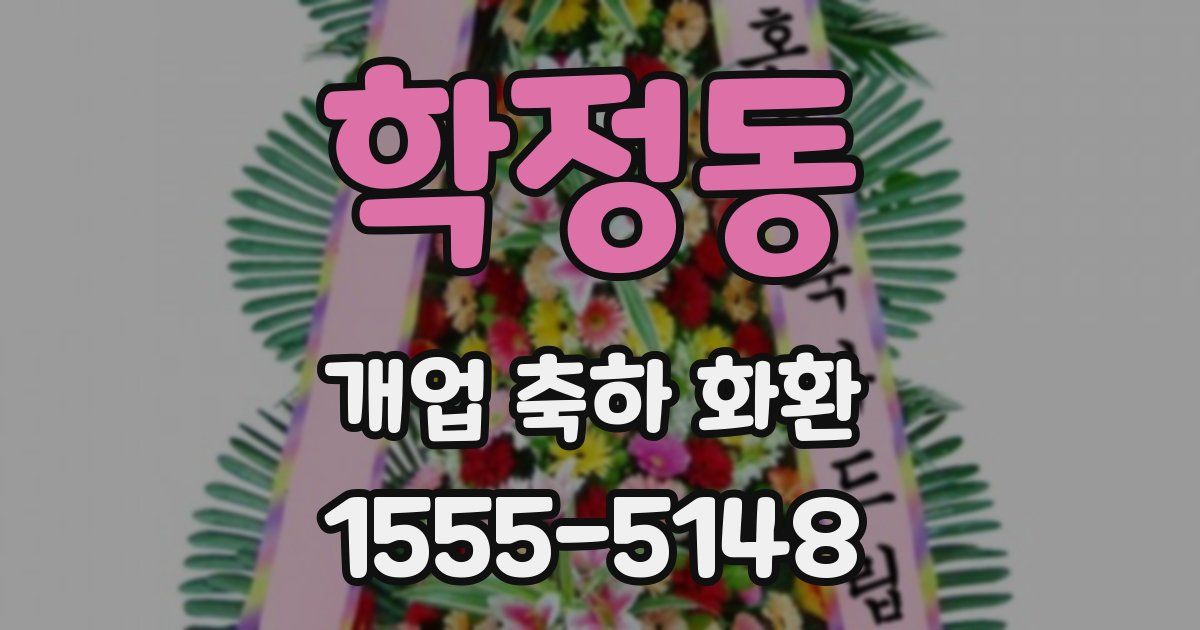 학정동 개업 축하 화환