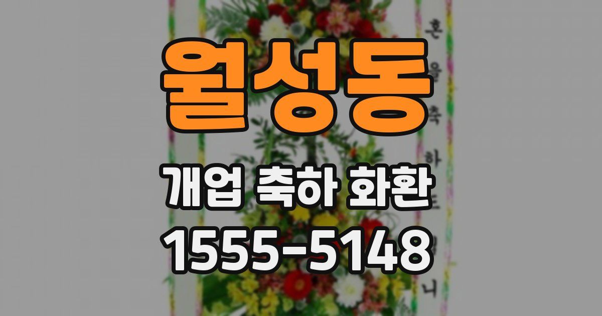 월성동 개업 축하 화환