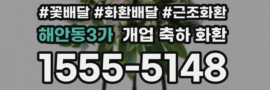 해안동3가 개업 축하 화환