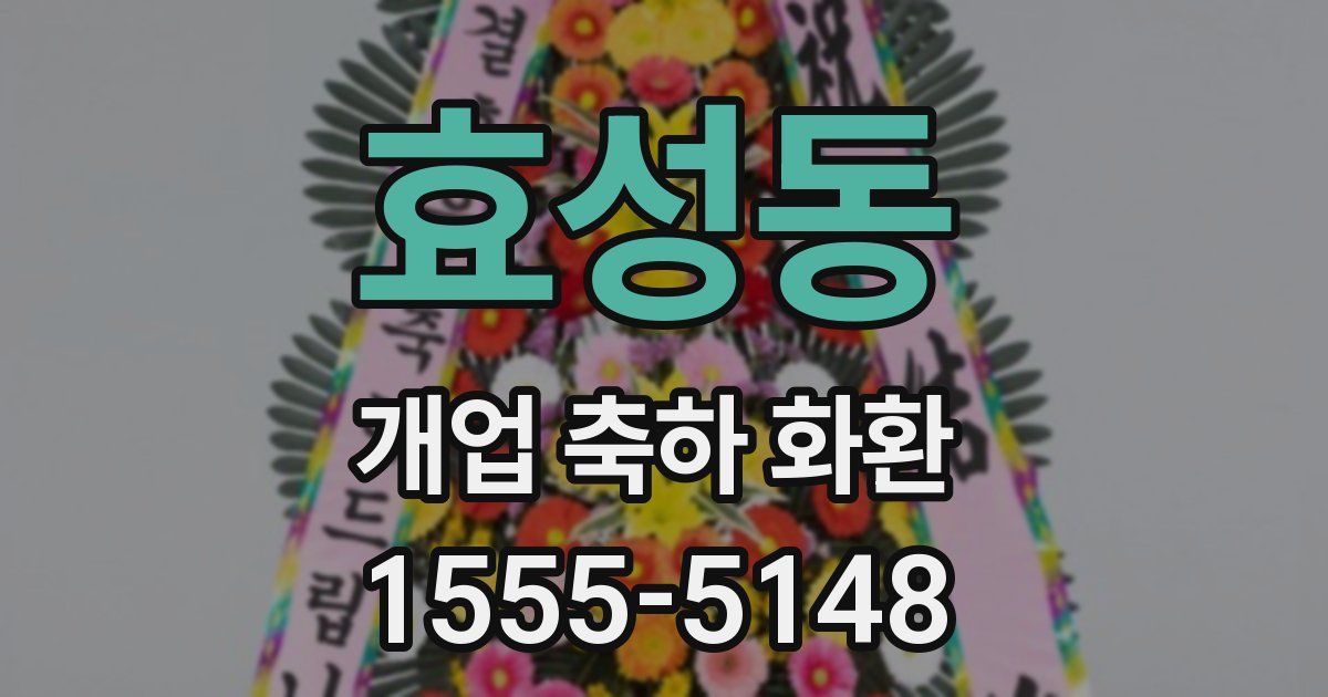 효성동 개업 축하 화환