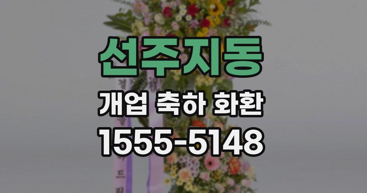 선주지동 개업 축하 화환