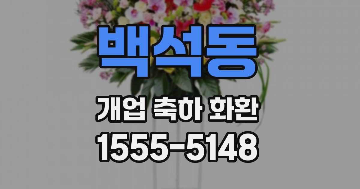 백석동 개업 축하 화환