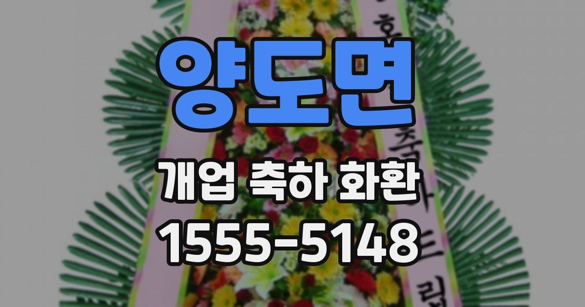 양도면 개업 축하 화환