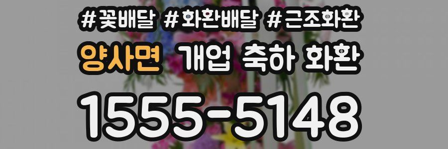 양사면 개업 축하 화환