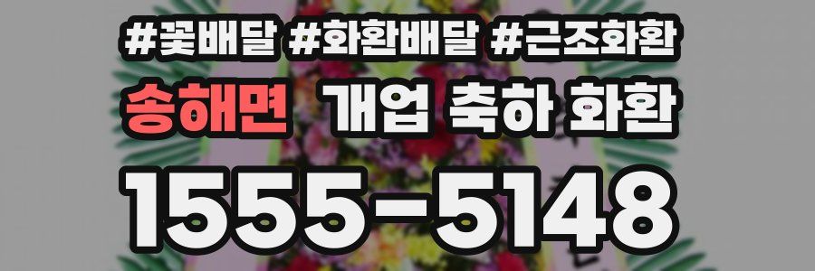 송해면 개업 축하 화환