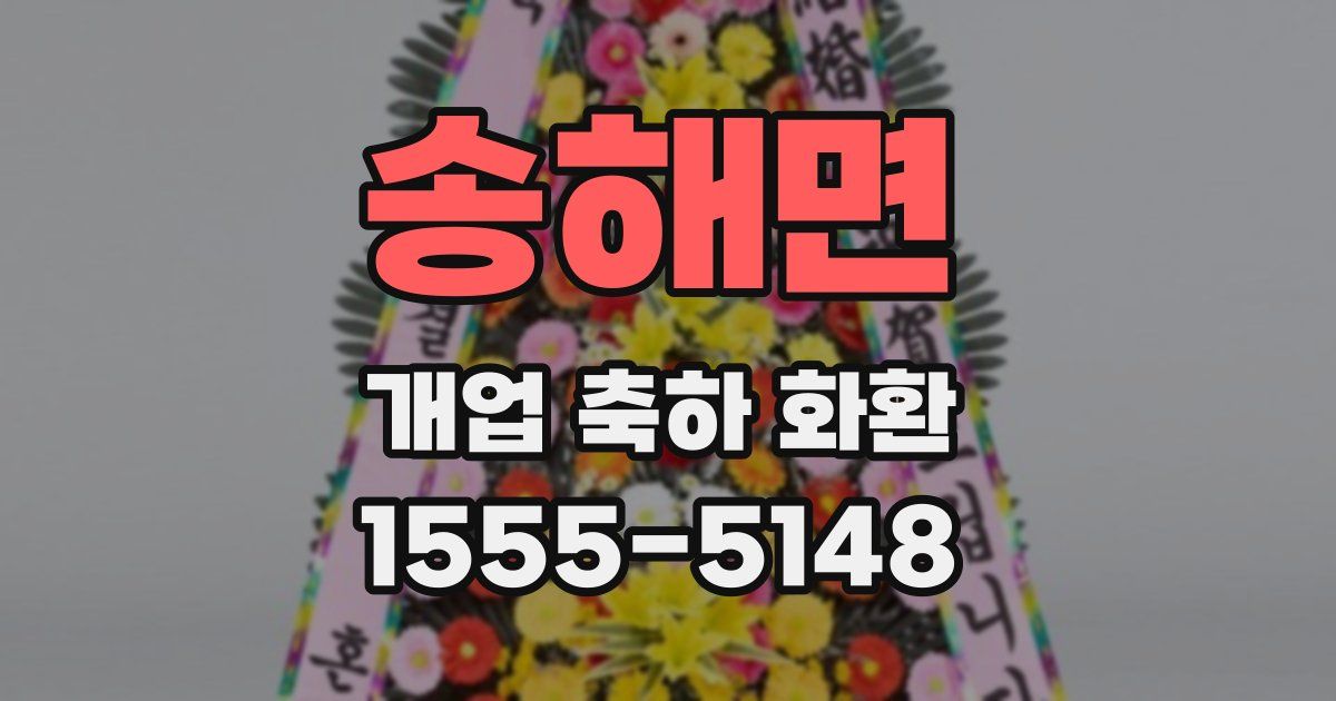 송해면 개업 축하 화환