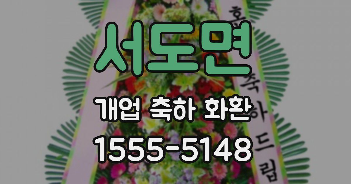 서도면 개업 축하 화환