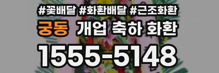 궁동 개업 축하 화환