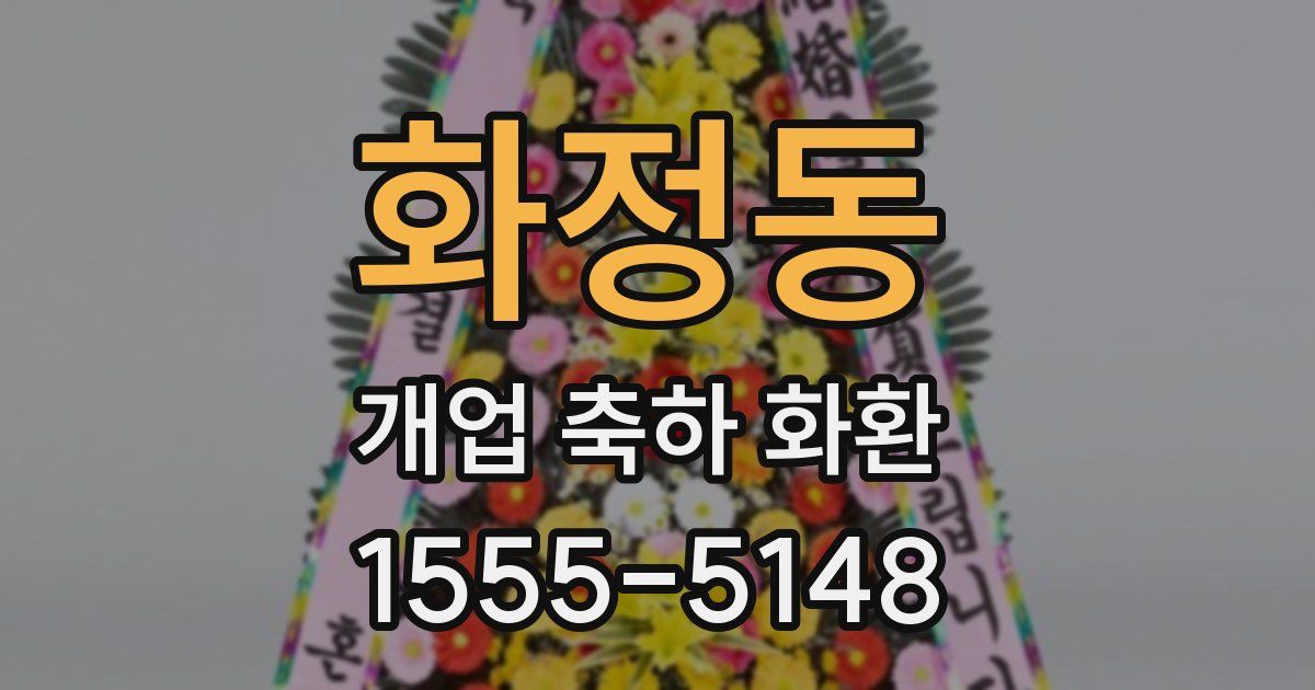 화정동 개업 축하 화환