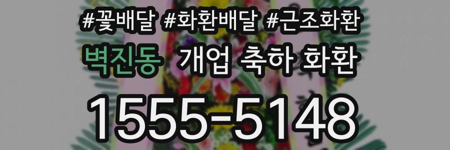 벽진동 개업 축하 화환