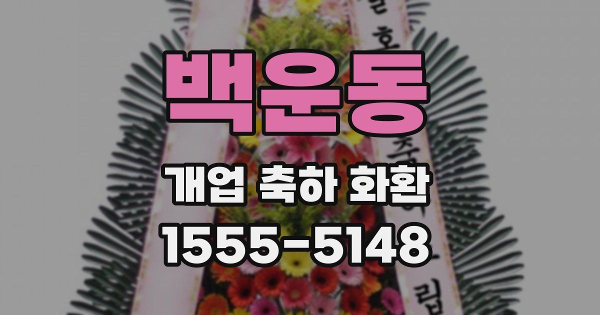 백운동 개업 축하 화환