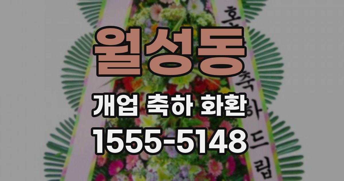 월성동 개업 축하 화환