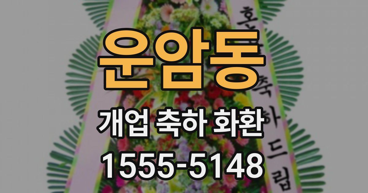 운암동 개업 축하 화환