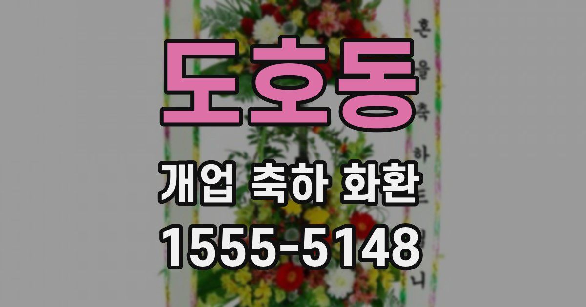 도호동 개업 축하 화환