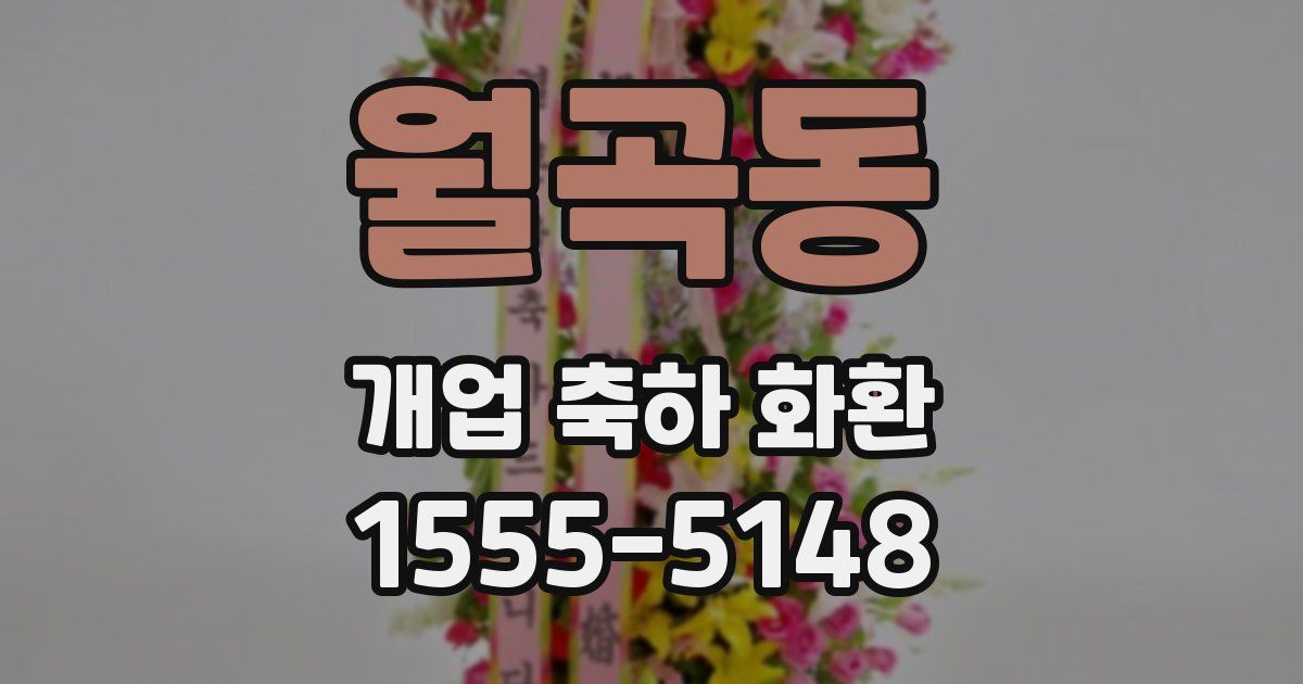 월곡동 개업 축하 화환