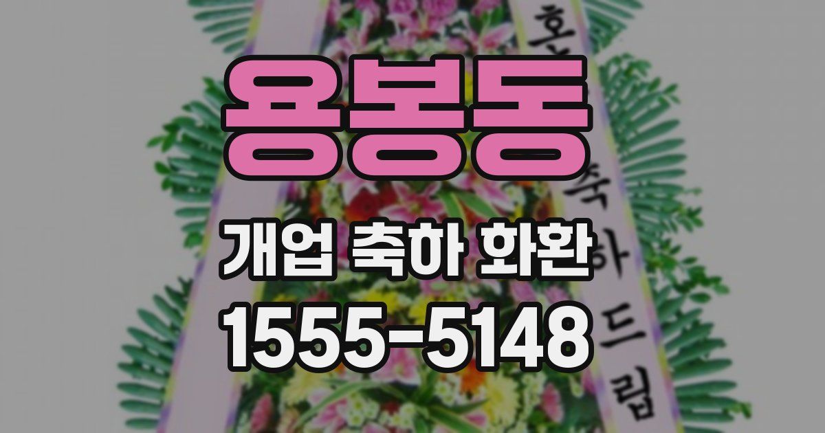 용봉동 개업 축하 화환