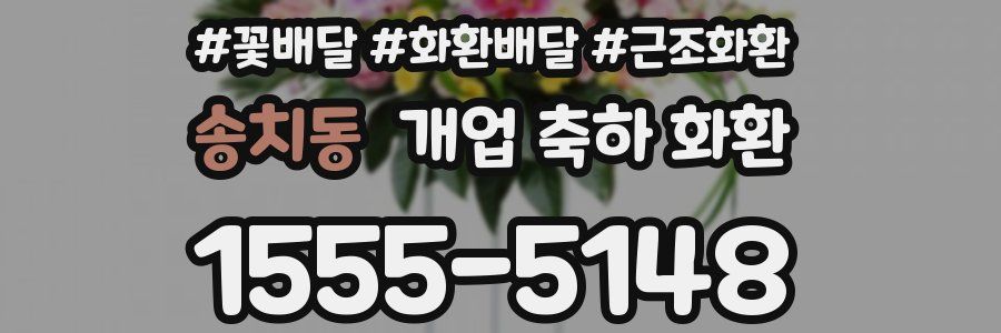 송치동 개업 축하 화환