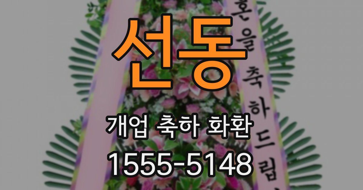 선동 개업 축하 화환