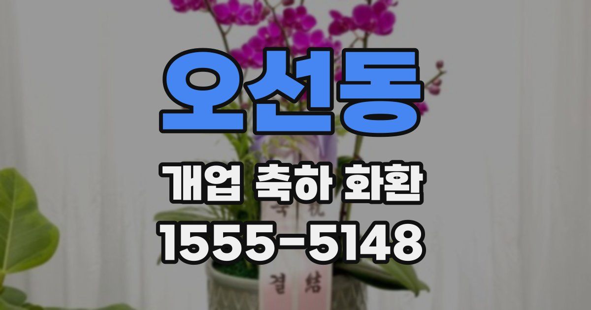 오선동 개업 축하 화환
