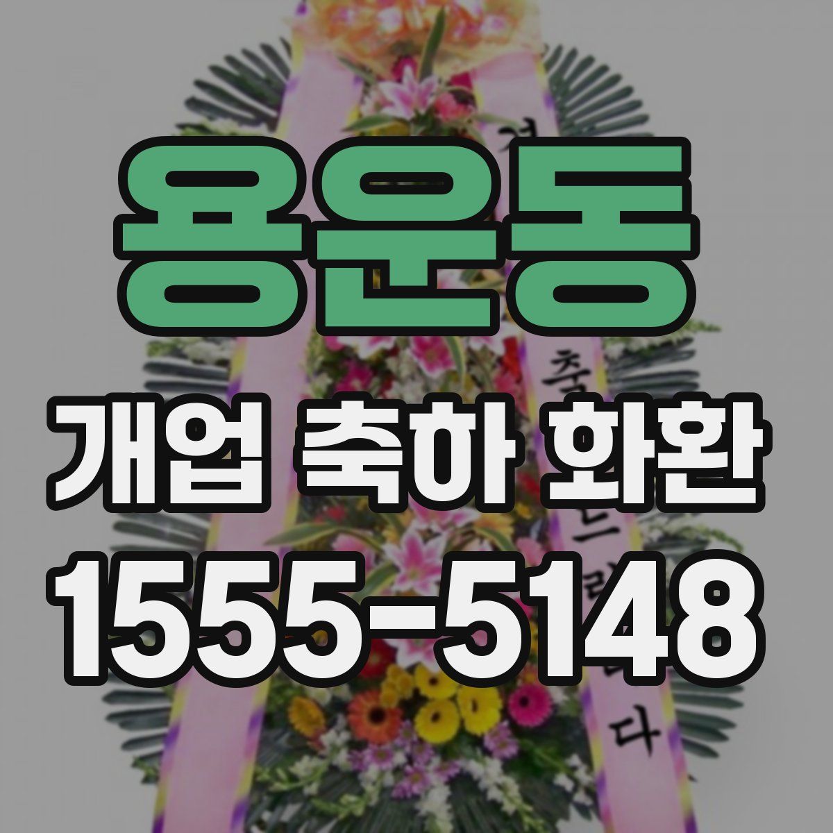 용운동 개업 축하 화환