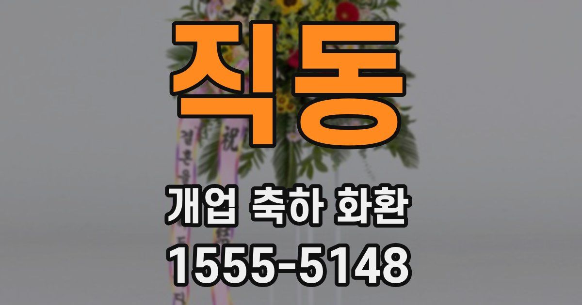 직동 개업 축하 화환