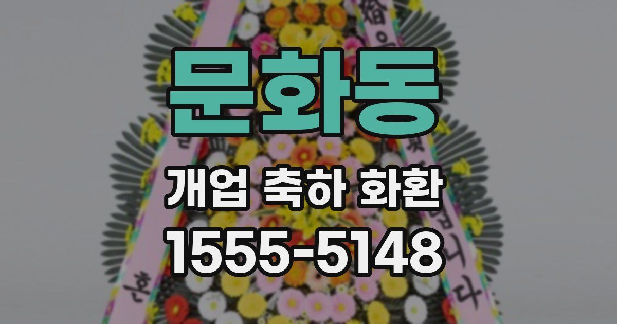 문화동 개업 축하 화환