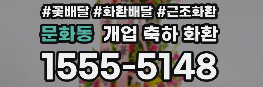 문화동 개업 축하 화환