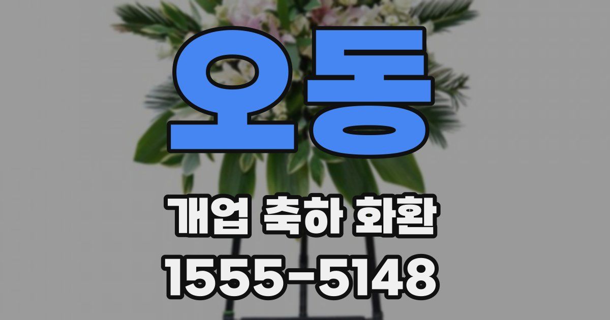 오동 개업 축하 화환