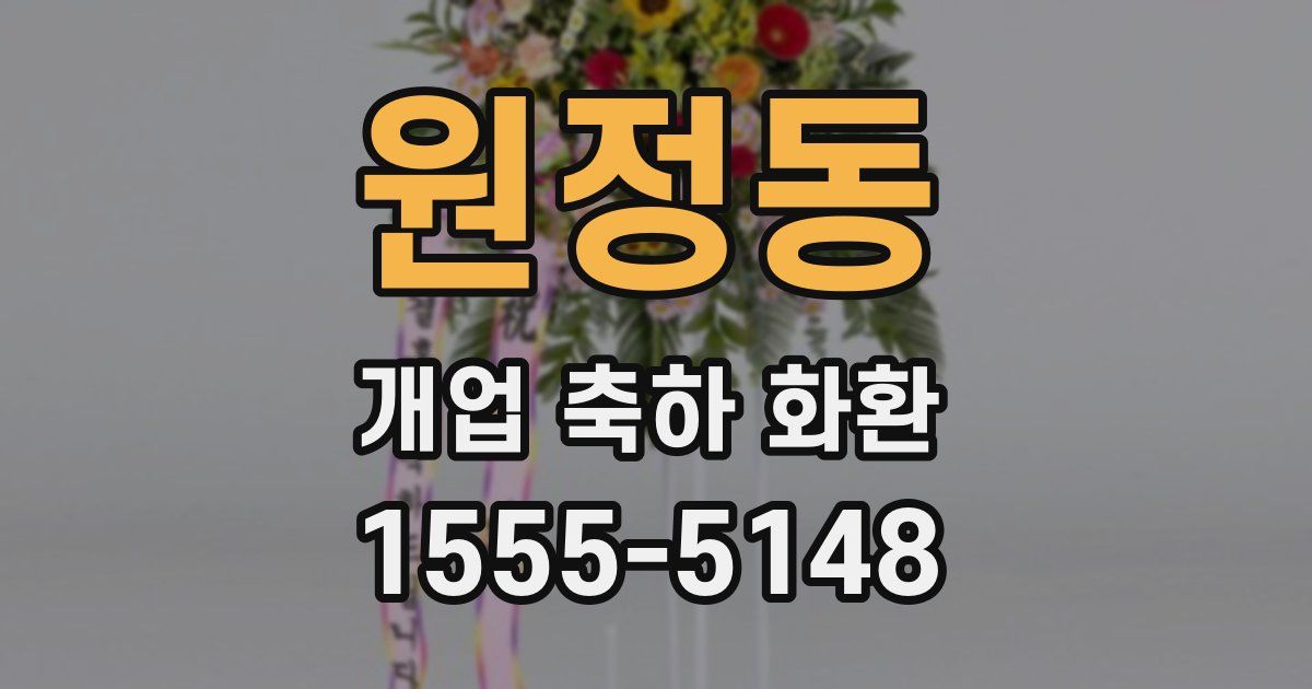 원정동 개업 축하 화환