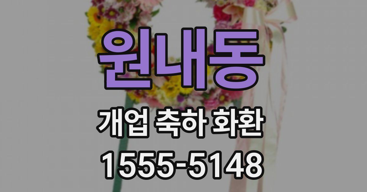 원내동 개업 축하 화환