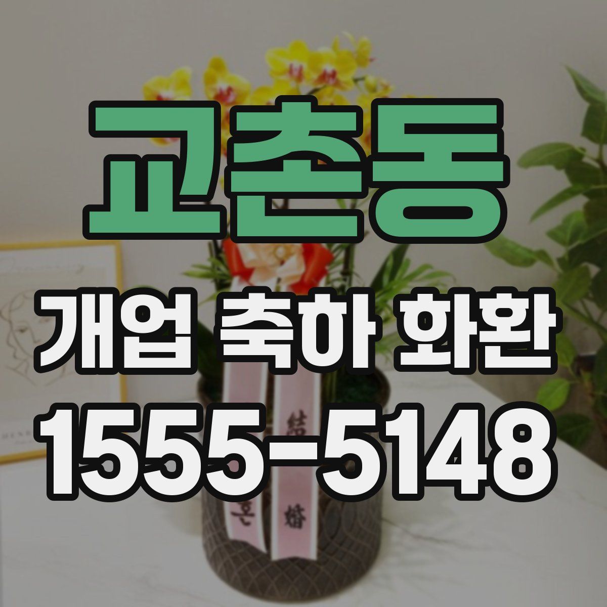 교촌동 개업 축하 화환