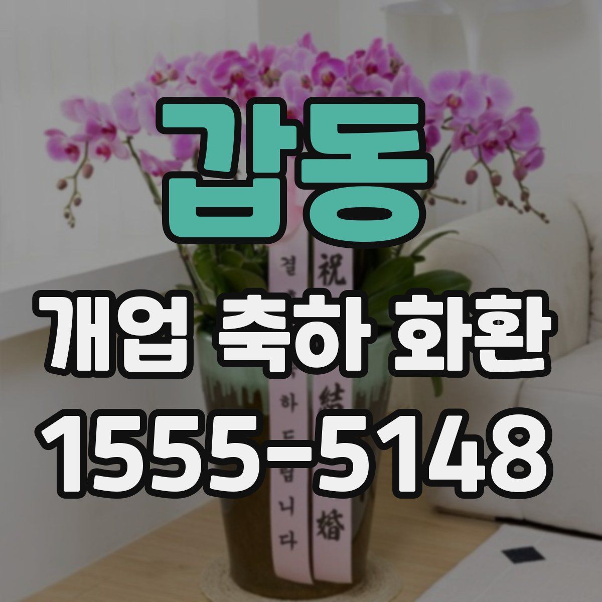 갑동 개업 축하 화환