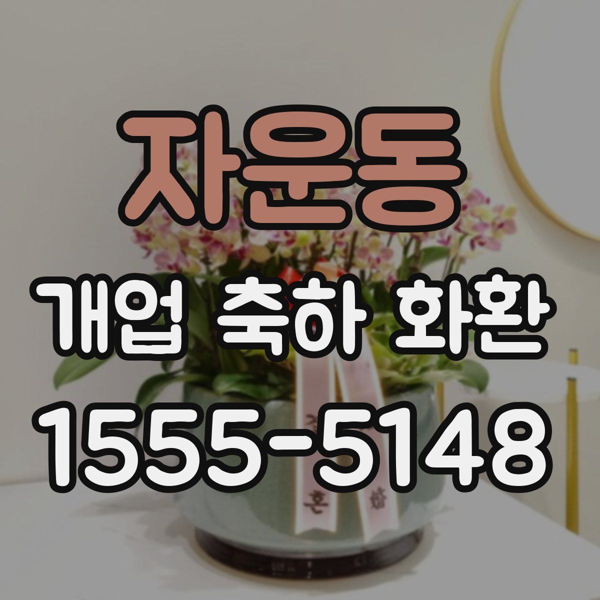 자운동 개업 축하 화환