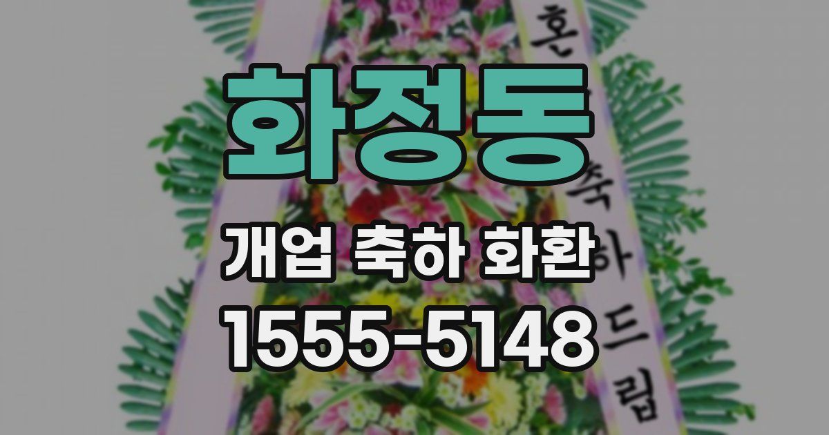 화정동 개업 축하 화환