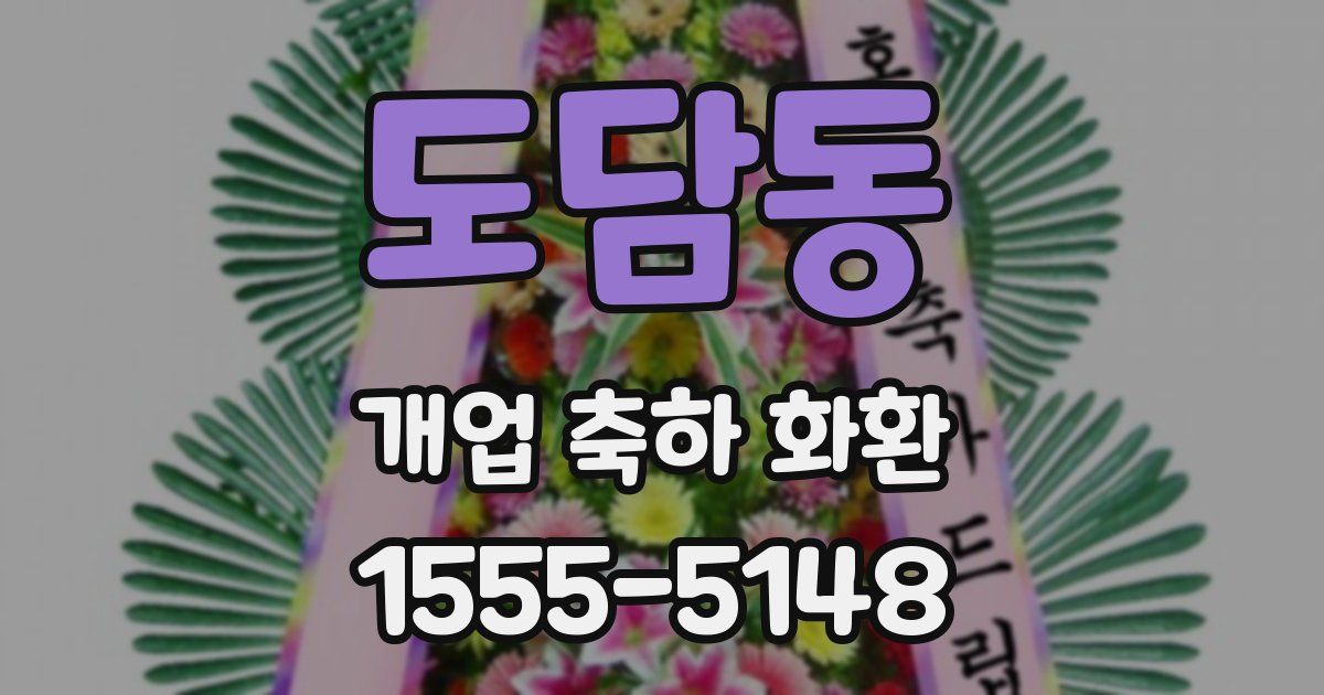 도담동 개업 축하 화환