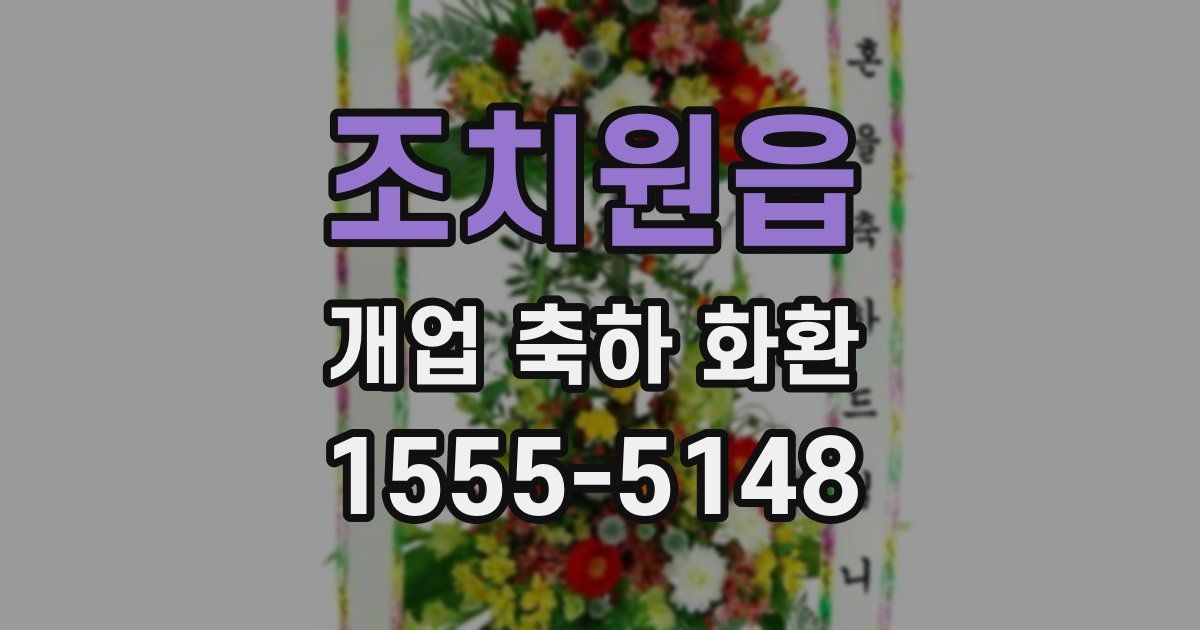 조치원읍 개업 축하 화환