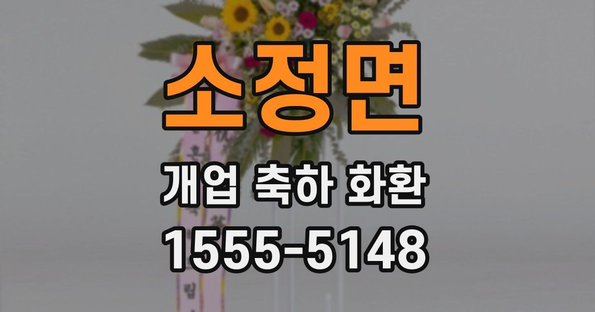 소정면 개업 축하 화환