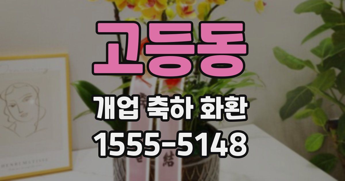 고등동 개업 축하 화환