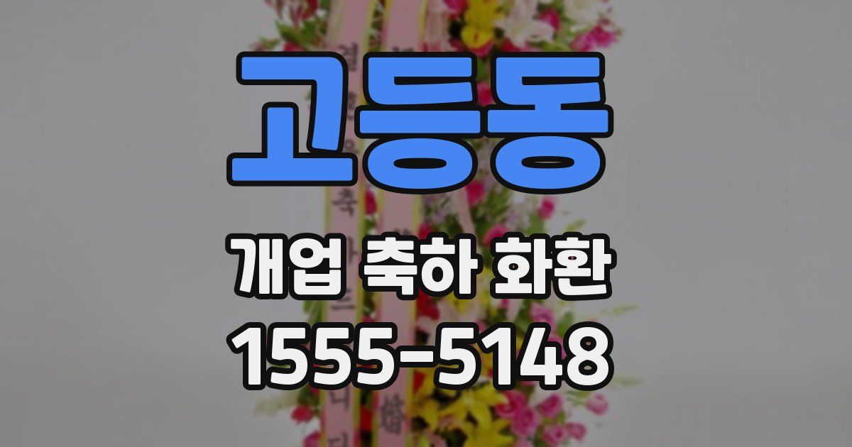고등동 개업 축하 화환