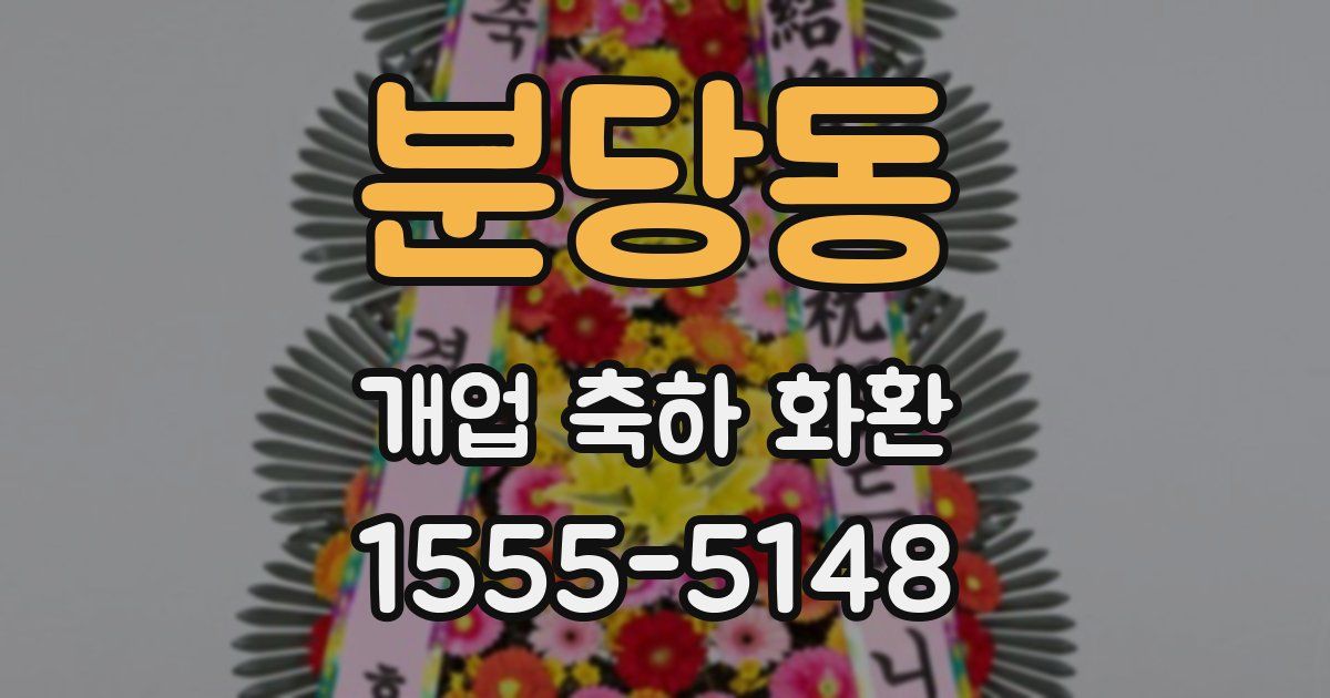 분당동 개업 축하 화환