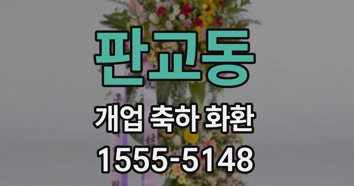 판교동 개업 축하 화환