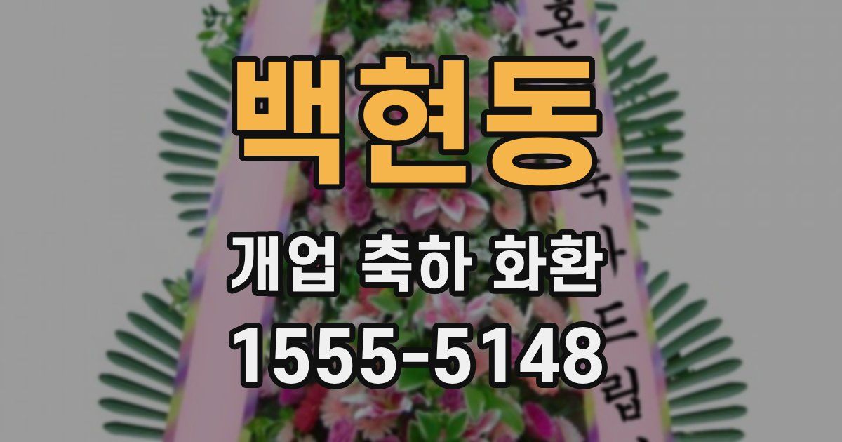 백현동 개업 축하 화환