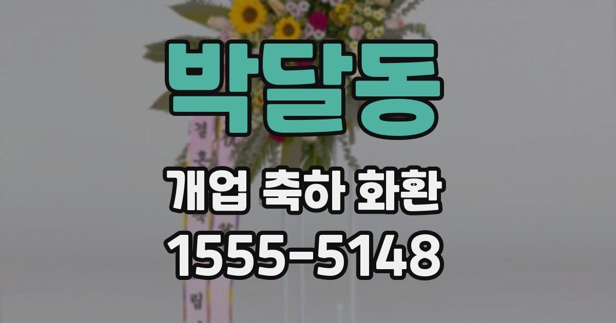 박달동 개업 축하 화환
