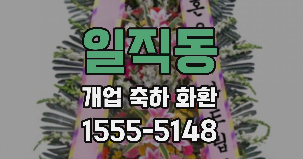 일직동 개업 축하 화환