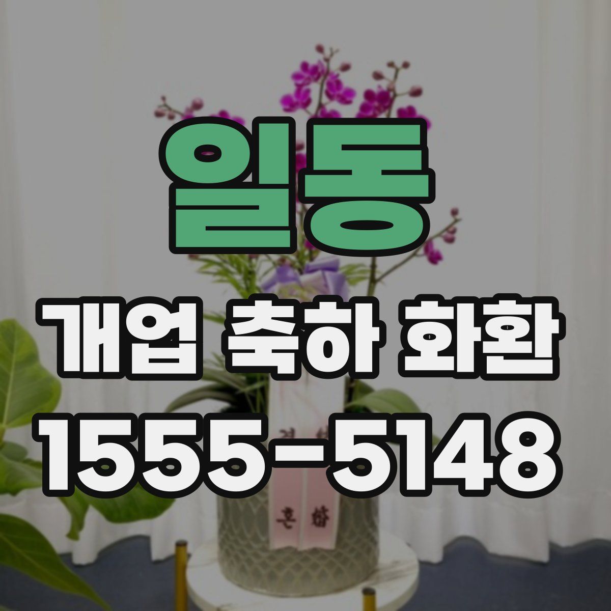 일동 개업 축하 화환