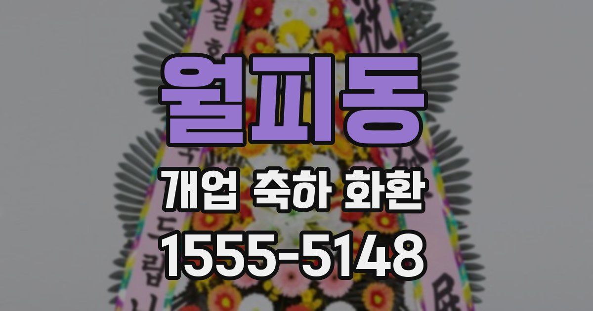 월피동 개업 축하 화환