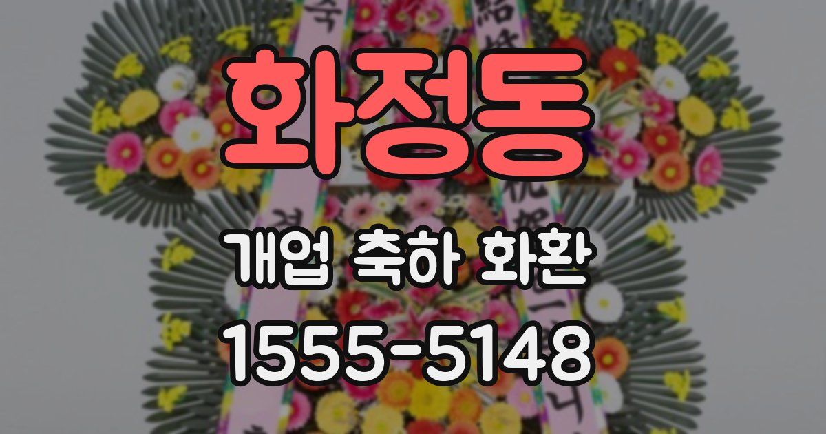 화정동 개업 축하 화환